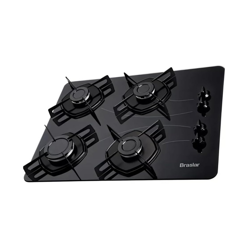 FOGAO COOKTOP BRASLAR POP 4BC PRETO